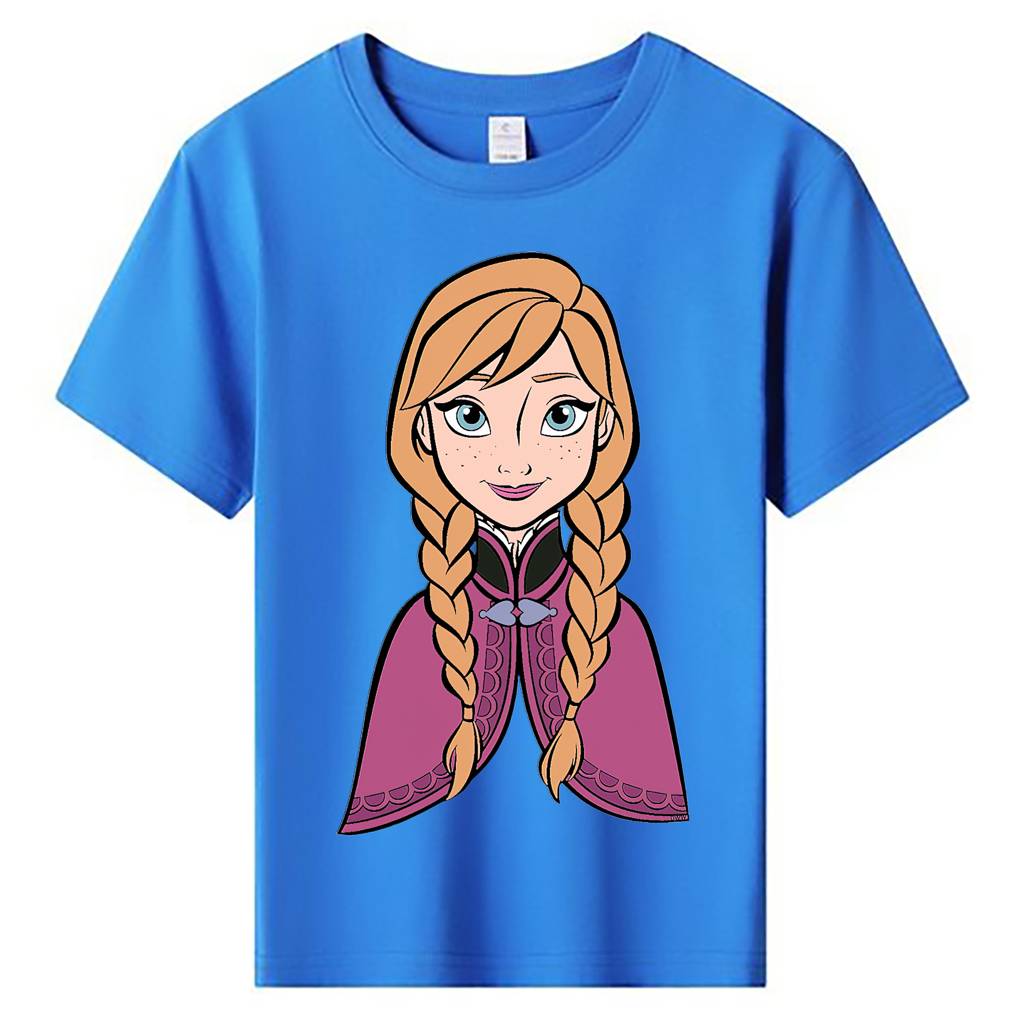 （画像用） アナと雪の女王 アンナ エルサ Frozen Anna Elsa 綿100％キッズTシャツ（フロントプリント）